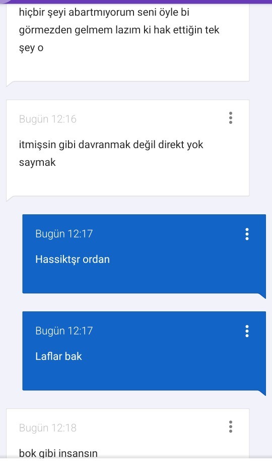 Bu kadar hakaret eden bi kızla olur mu?