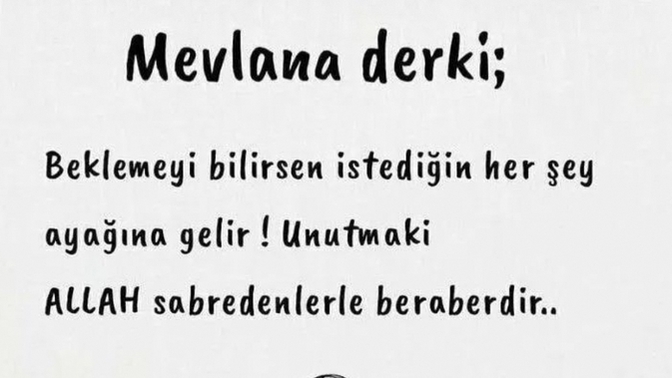 Beklemeyi biliyor musunuz?