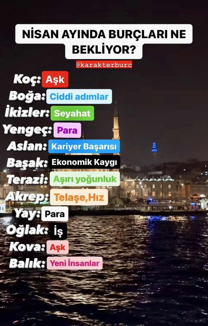 Nisan  ayında burçları ne bekliyor?