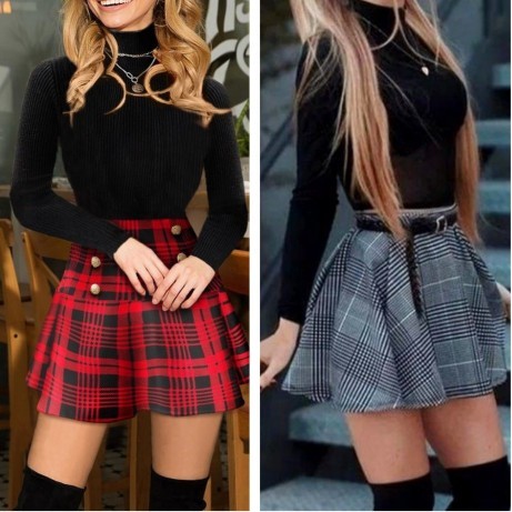 Ekoseli etek giymenin yaşı olur mu?