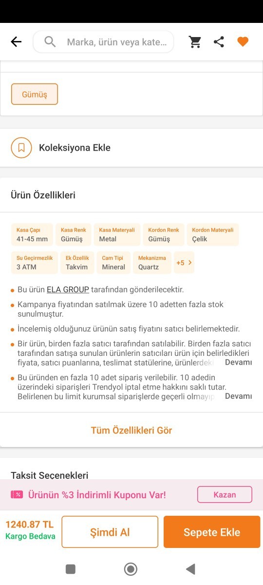 Sevgilimin doğum günü için saat beğendim, 1.200 TL! Güzel mi?