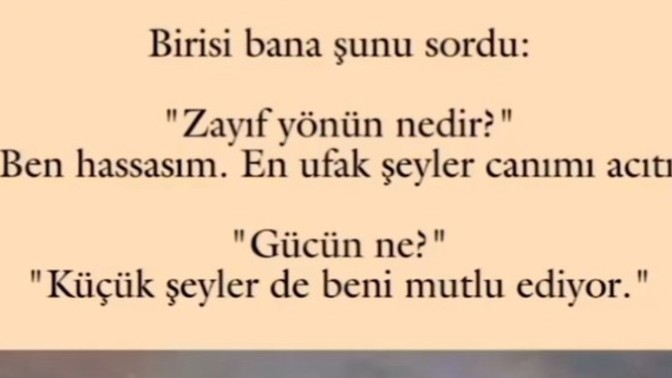 Peki sizin en zayıf ve en güçlü özelliğiniz neler?