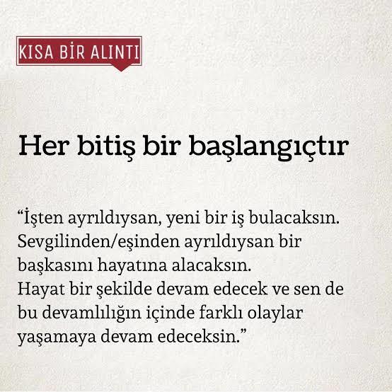 Bazı bitişler kurtuluştur sizce?