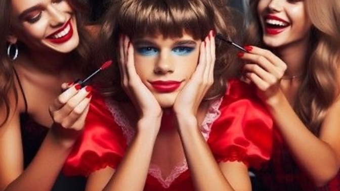 Kızlaar, küçük kardeşinize makyaj yapıyor musunuz 💄😃 ?