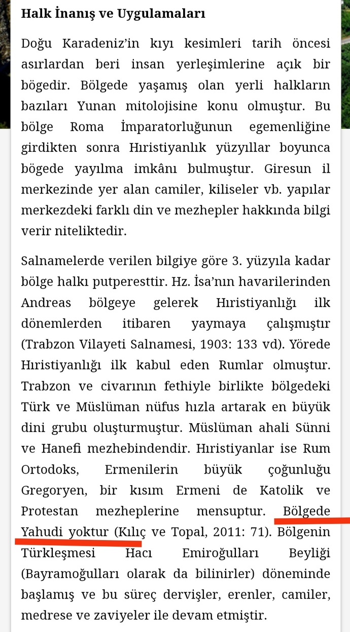Karadeniz bölgesinde neden hiç Yahudi nüfus yoktur?