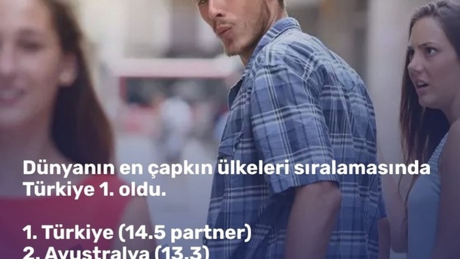 Türkiye dünyanın en çapkın ülkesi olmuş! Peki siz çapkın mısınız?