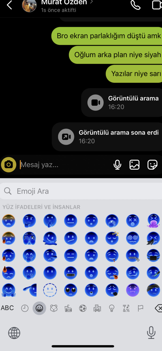 Arkadaşlar bu problemi çözebilecek olan var mı 😑? Emojiler niye böyle oldu?