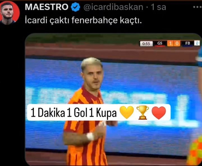 Galatasarayın en erken golünü atan oyuncu, İcardi olarak tarihe mi geçti şimdi?