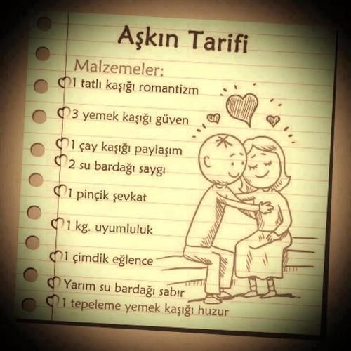 Aşkın reçetesi var mı?