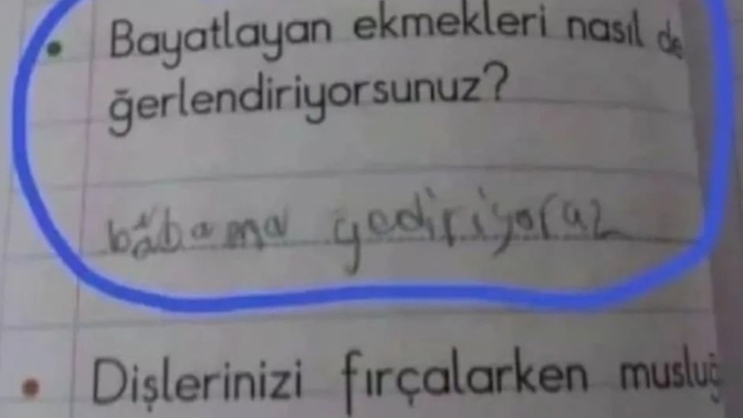 Sizin evde bayat ekmekleri kim yer?