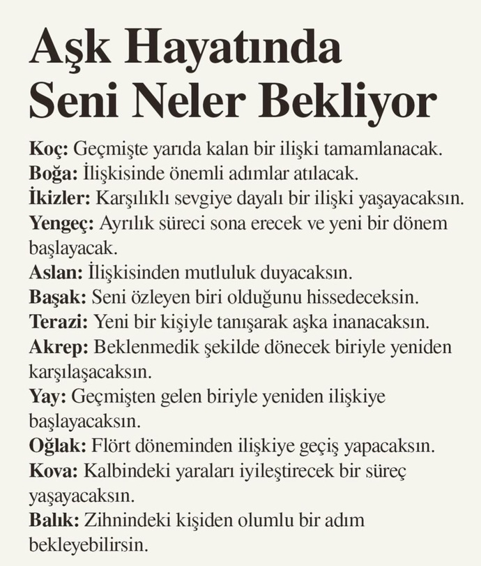 Aşk hayatında seni neler bekliyor?