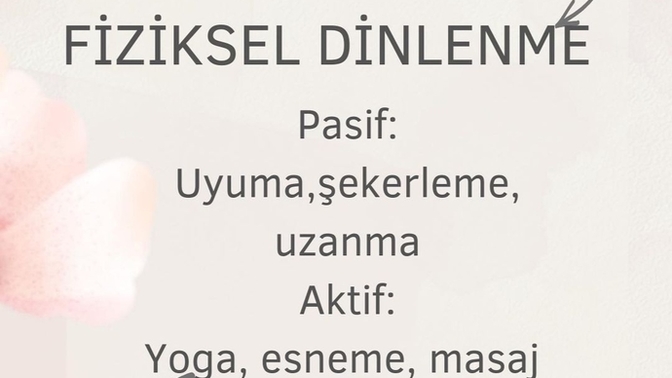 Bu dinlenme türlerinden hangisi size hitap ediyor?