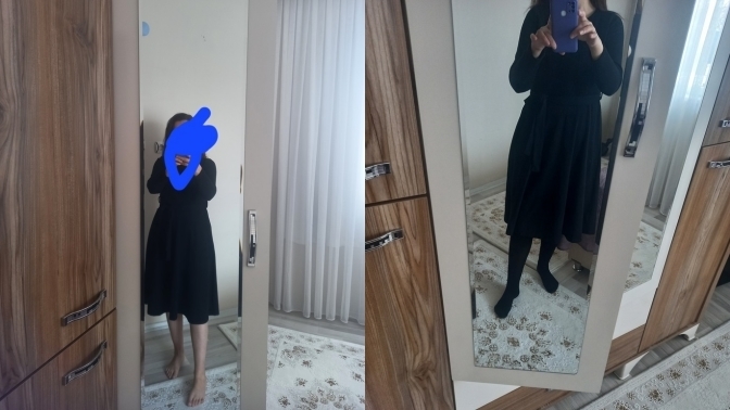 Elbisenin boyu kısa olduğu için kilotlu çorap giydim, sizce kötü mü olmuş?