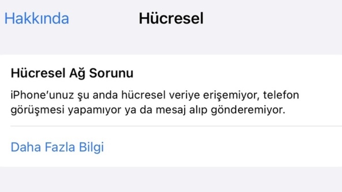 Telefonumda servis yok yazıyor?