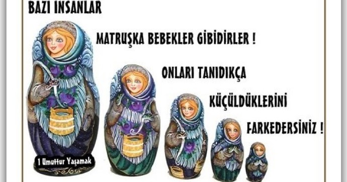 İnsanlar matruşka bebekler gibi midir?