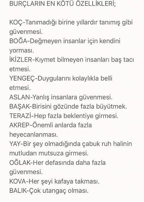 Sizin sevmediğiniz ama burcunuza göre en kötü olan özelliğiniz hangisi?