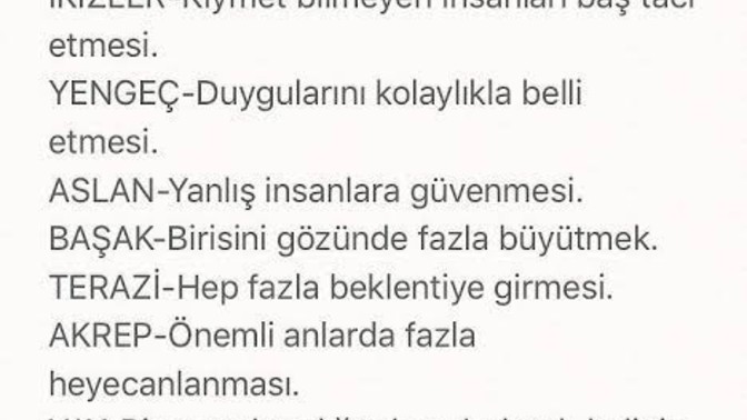 Sizin sevmediğiniz ama burcunuza göre en kötü olan özelliğiniz hangisi?