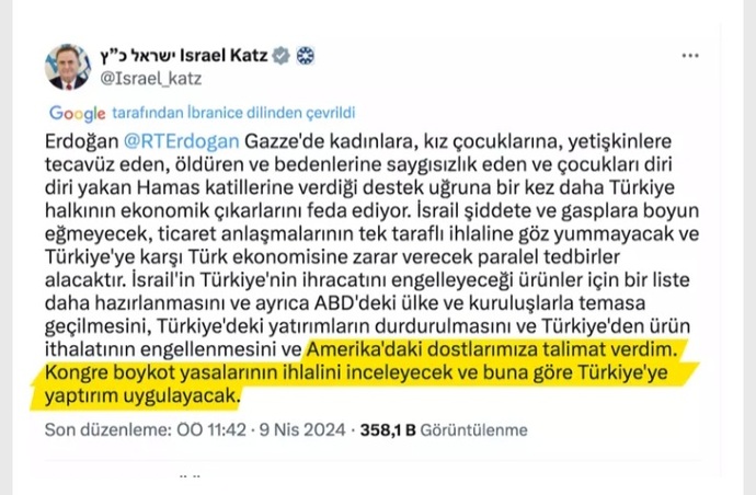 IsrAil ile ticarete neden herkes takti anlamıyorum alin görün. Bu ulkenin ekonomik cikari neden kimsenin umurunda degil?
