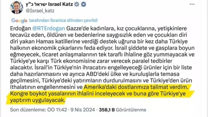 IsrAil ile ticarete neden herkes takti anlamıyorum alin görün. Bu ulkenin ekonomik cikari neden kimsenin umurunda degil?