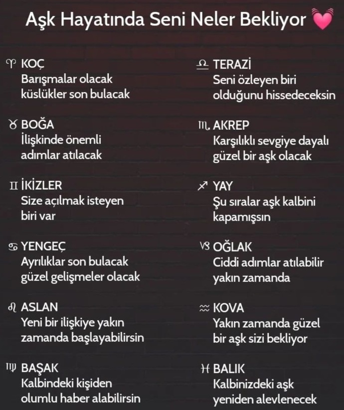 Burçlara göre Aşk hayatında seni neler bekliyor?