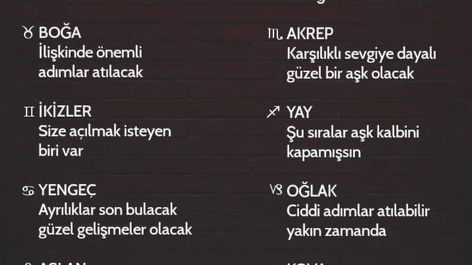 Burcuna göre aşk hayatında seni neler bekliyor 💕?