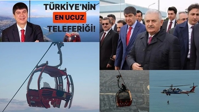 2017 yılında yapılan Teleferiğinin açılışında konuşan eski Antalya Büyükşehir Belediye Başkanı Menderes Türe