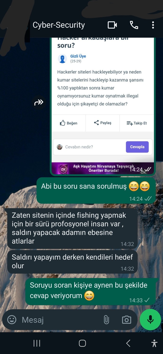 Hacker arkadaşlara bir soru?