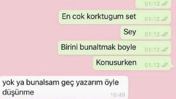 Bu hayatta en korktuğunuz şey nedir?
