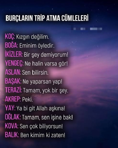 Burcunuzu göre trip atma cümleniz neymiş 😂 ?