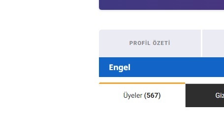 Engellediğiniz kaç üye var?