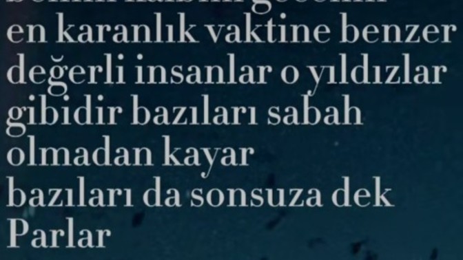 Kalbinizde sonsuza dek parlayacak biri var mı?