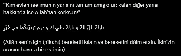 Sonrada aklıma bu geliyor evlilik iyidir, evlendiğimde gözüm harama kapanır düşüncesi.