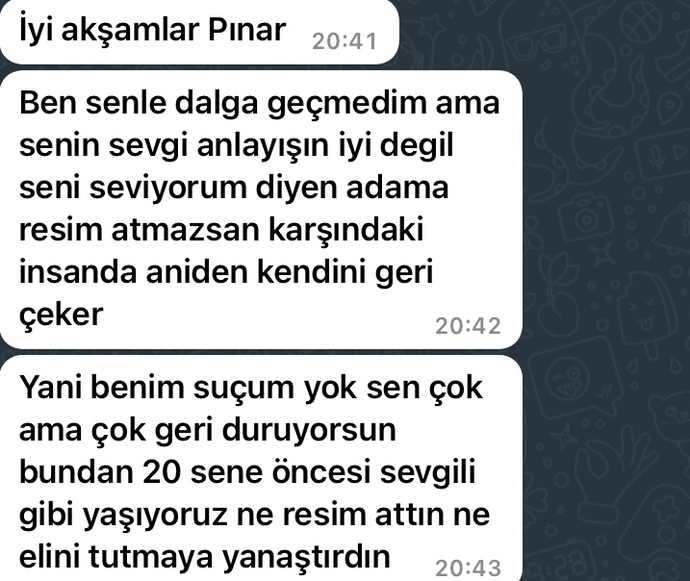 Arkadaşlar ayrıldığım adam bana bu yazmış. engeli kaldırıp tekrar engellemiş?