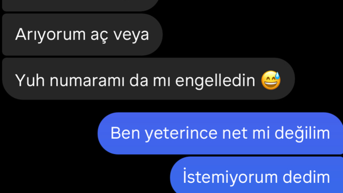 Bu konuşmadan sonra neden yeni hesap açıp istek atar bir kadın?