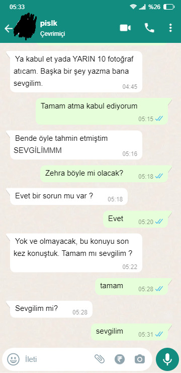 Sevgilimde özel fotolarım vardı ayrıldıktan sonra tüm akrabalarına atıp hayatını mahvederim geri dön diyor ne yapmam lazım?
