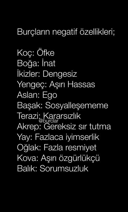 Burçların negatif özelliği var siz burcunuzun negatif özelliğini taşıyor musunuz?