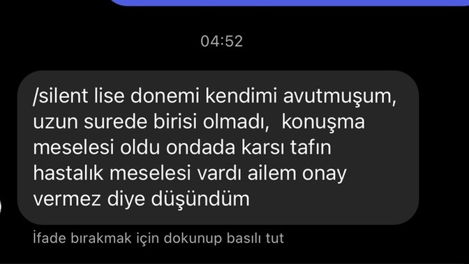 Beni tanımak isteyene şans verdim bakın ne yazmış bundan olur mu?