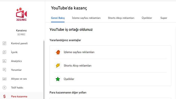 Youtube kanalı olup para kazanmayı açtırabilen var mı?