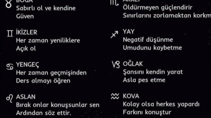 Burcunuzun insanlara vereceği yaşam tavsiyesi ne olurdu?