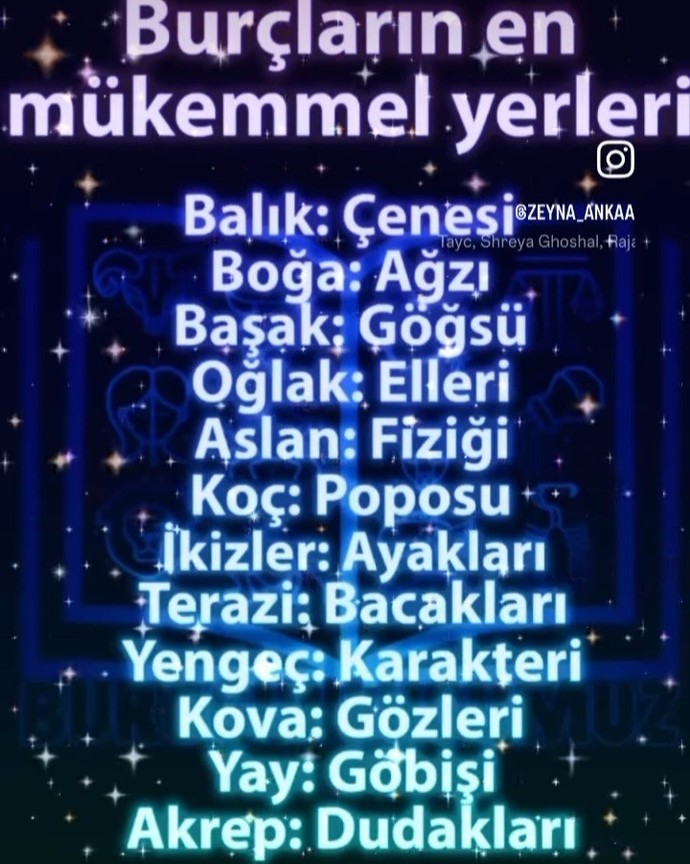 Burçların en mükemmel yerleri acayip yaa bakın neresiymiş?