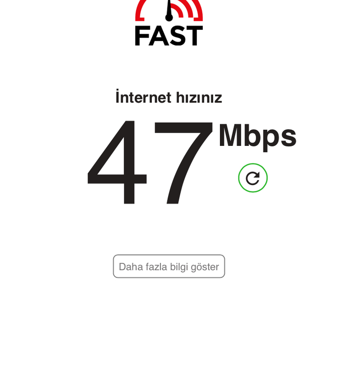 İnternet hızınız kaç Mbps?