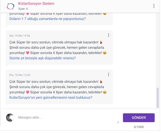 Ne tarz mesajlara cevap veriyorsunuz?