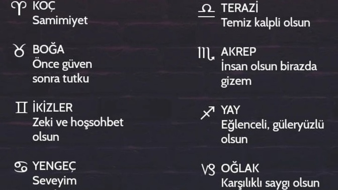 Burcuna göre karşı cinste aradığın nedirr?