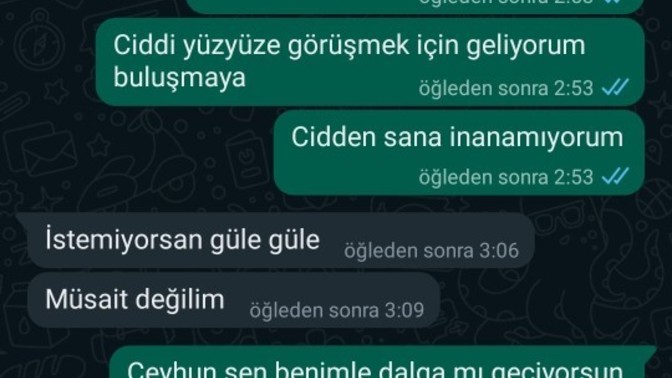 İlk kez buluşcaktık bana yaptığı teklife bakar mısınız?