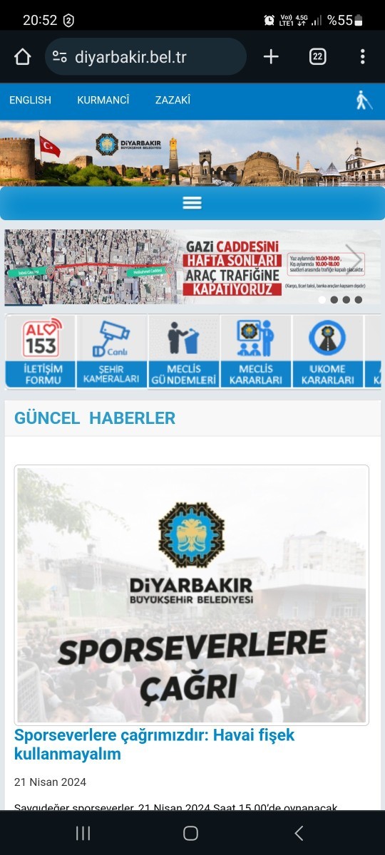 Diyarbakır Belediyesi'nin resmi internet sitesinden Türk bayrağı kaldırılmış. Ne düşünüyorsunuz?