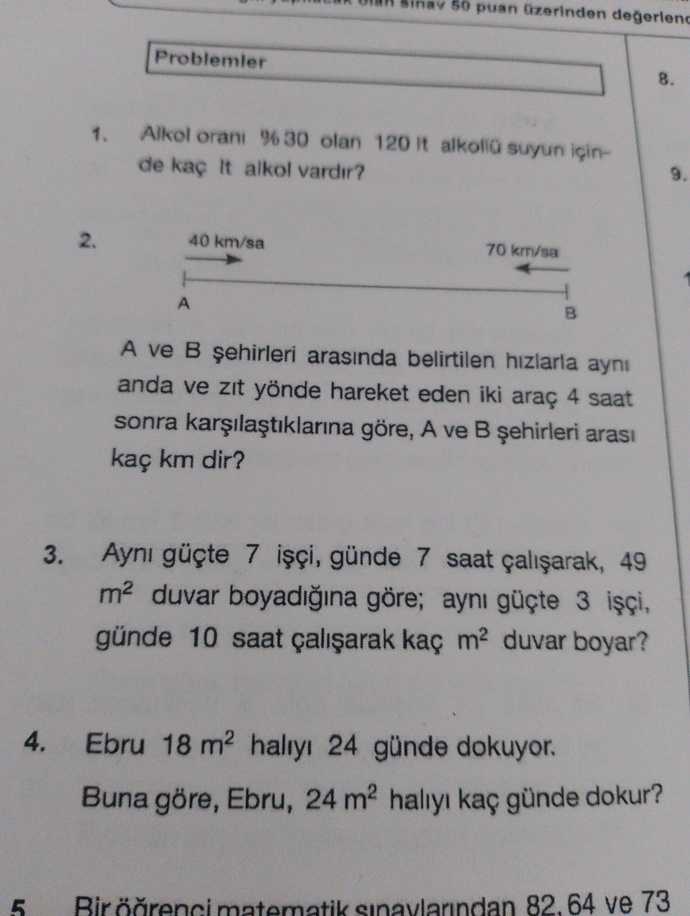 Kardeşimin sorularını çözemedim?
