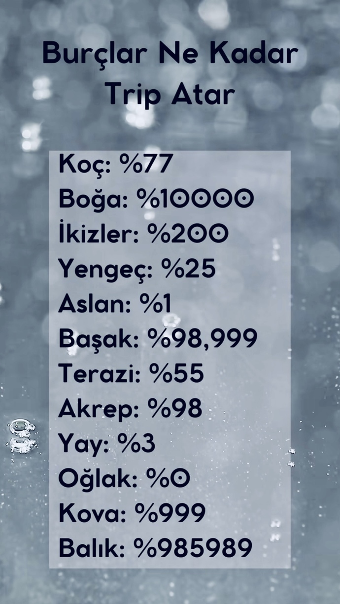 Sen yüzde kaç trip atan birisin?