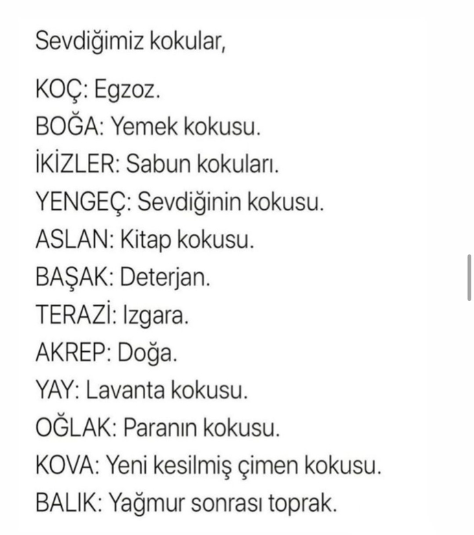 Senin burcunun sevdiği koku nedir?