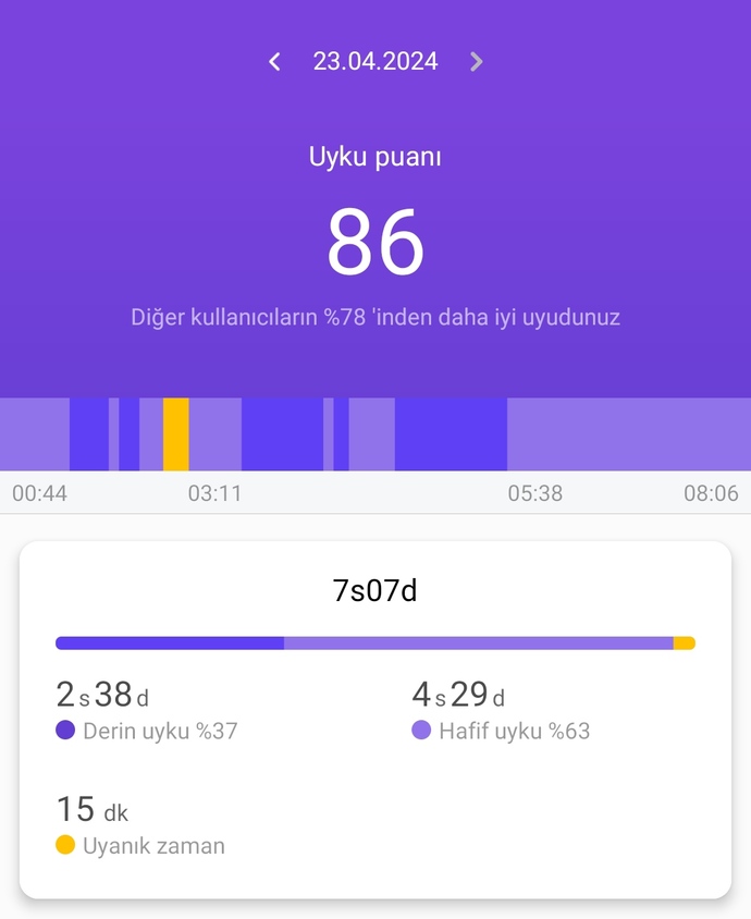 Genelde kac saat uyursunuz?