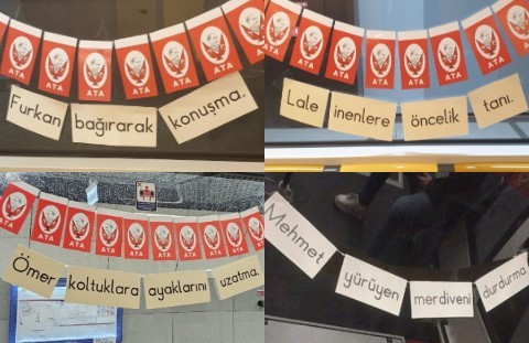 İstanbulda 23 Nisan için metrolar sınıf gibi süslendi. Çok güzel bir uygulama değil mi?